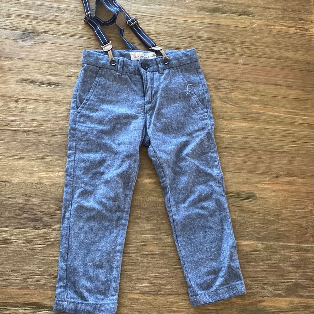 Dress pants with suspenders